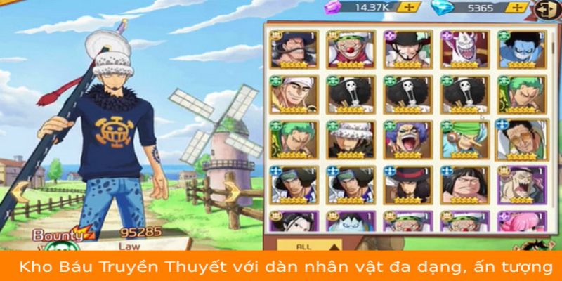 Các kỹ năng được thiết kế trong game kho báu truyền thuyết